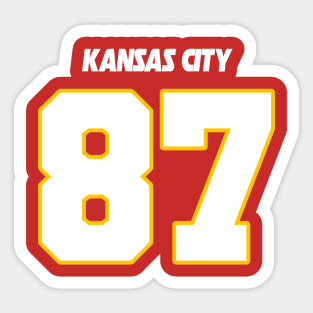 Travis Kelce Jersey (Front/Back Print) Sticker